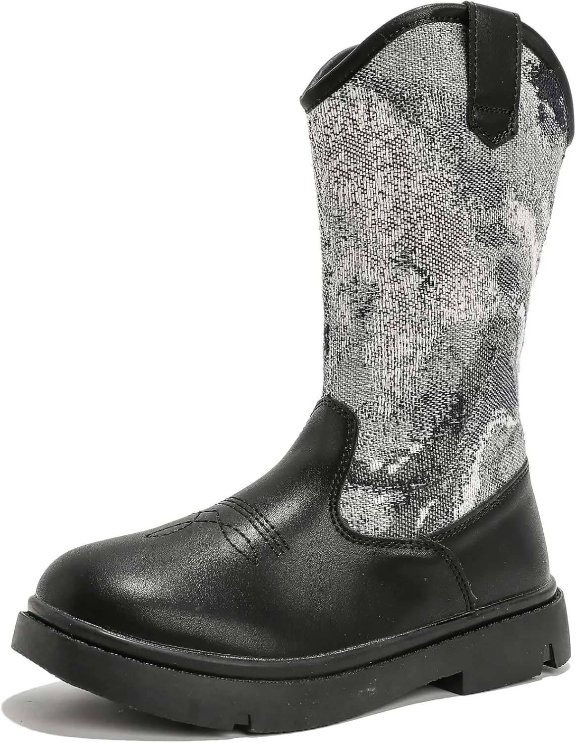 kkdom Boys Girls Cowgirl Cowboy Western Boots Mid Calf Horseback Riding Boots