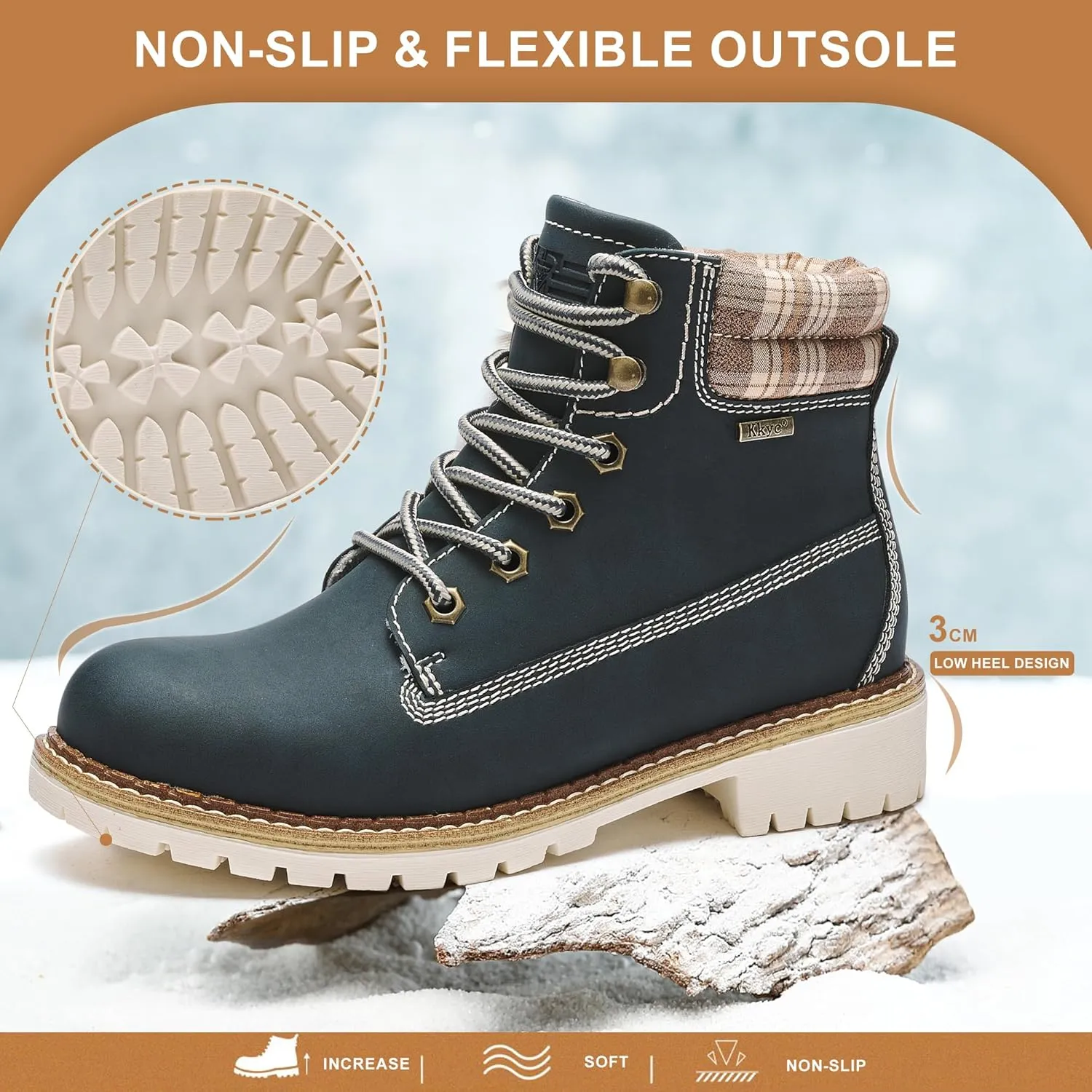 Kkyc Womens Hiking Boots Outdoor Non Slip Casual Boot