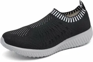 konhill Women's Lightweight Walking Shoes Breathable Slip On Tennis Sneakers Casual Mesh Workout Athletic