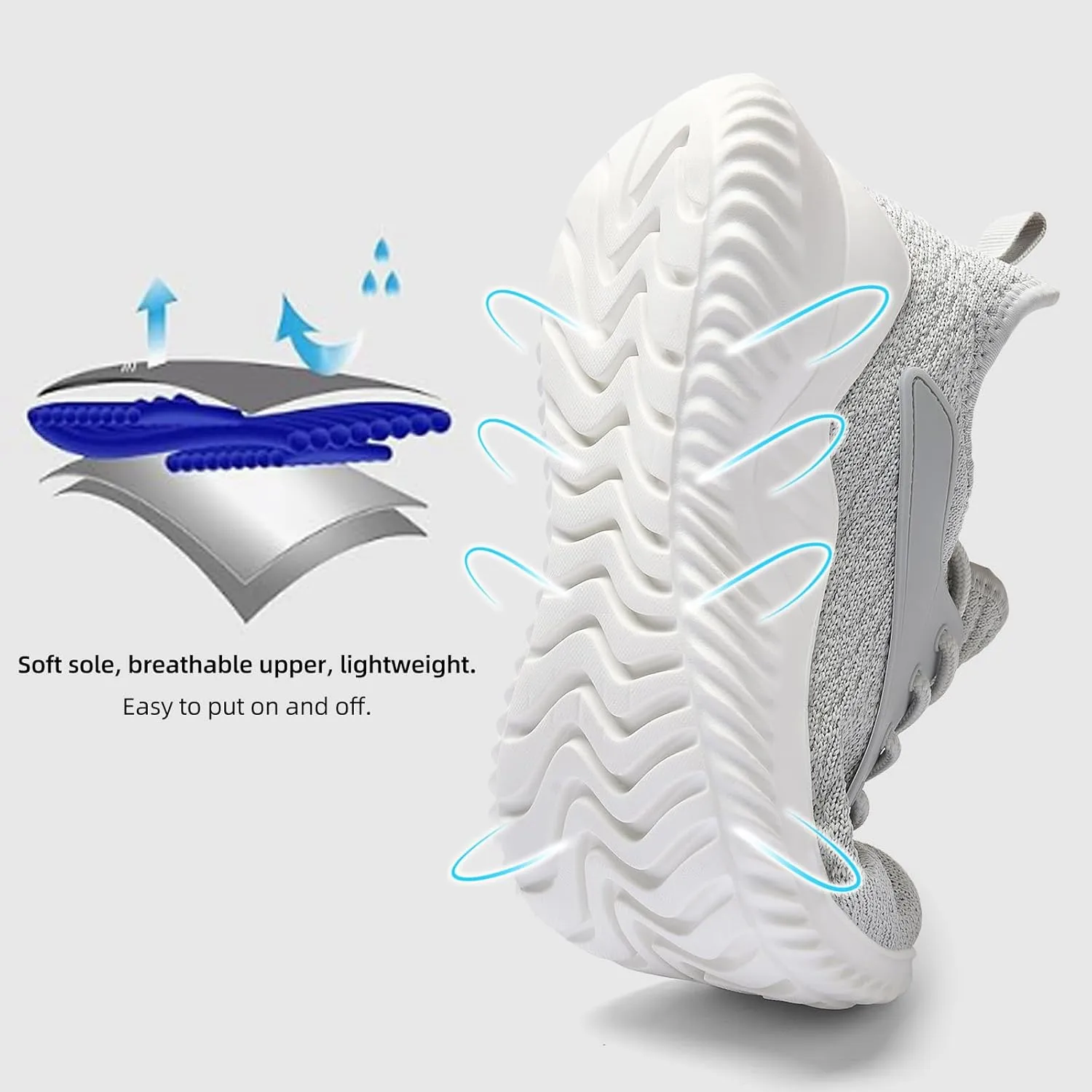 KPP qianguangg Women's Walking Shoes Hands Free Slip-On Sneakers Breathable Tennis Shoes for Women