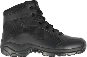 LAPG BFD Core Men's Black Tactical Boots, 6 Inch Full Grain Leather Duty Boots, Work Hiking Combat Boots for Men
