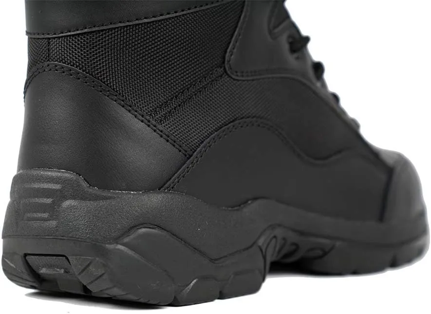 LAPG BFD Core Men's Black Tactical Boots, 6 Inch Full Grain Leather Duty Boots, Work Hiking Combat Boots for Men