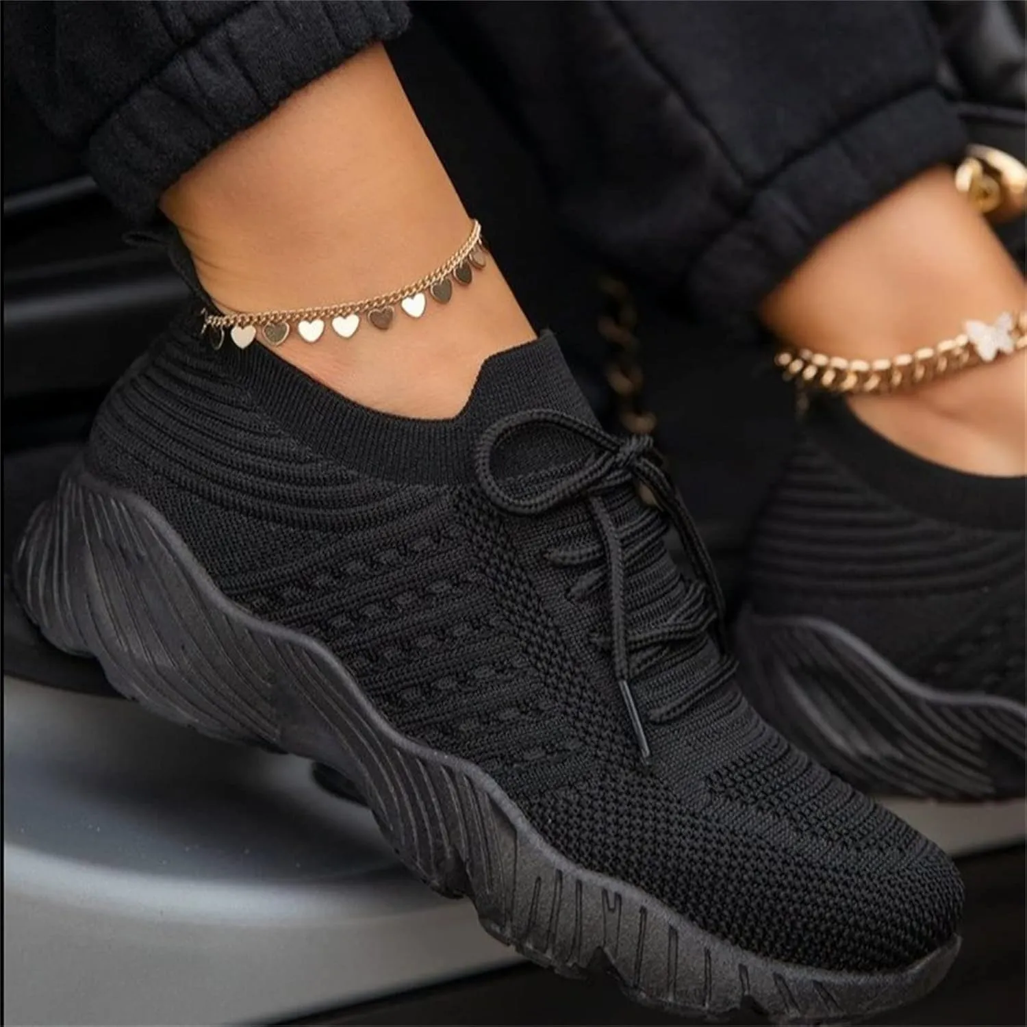 Lausiuoe Sneakers For Women Walking Shoes Comfortable Fashion Sneakers Breathable Casual Comfortable Lightweight Shoes