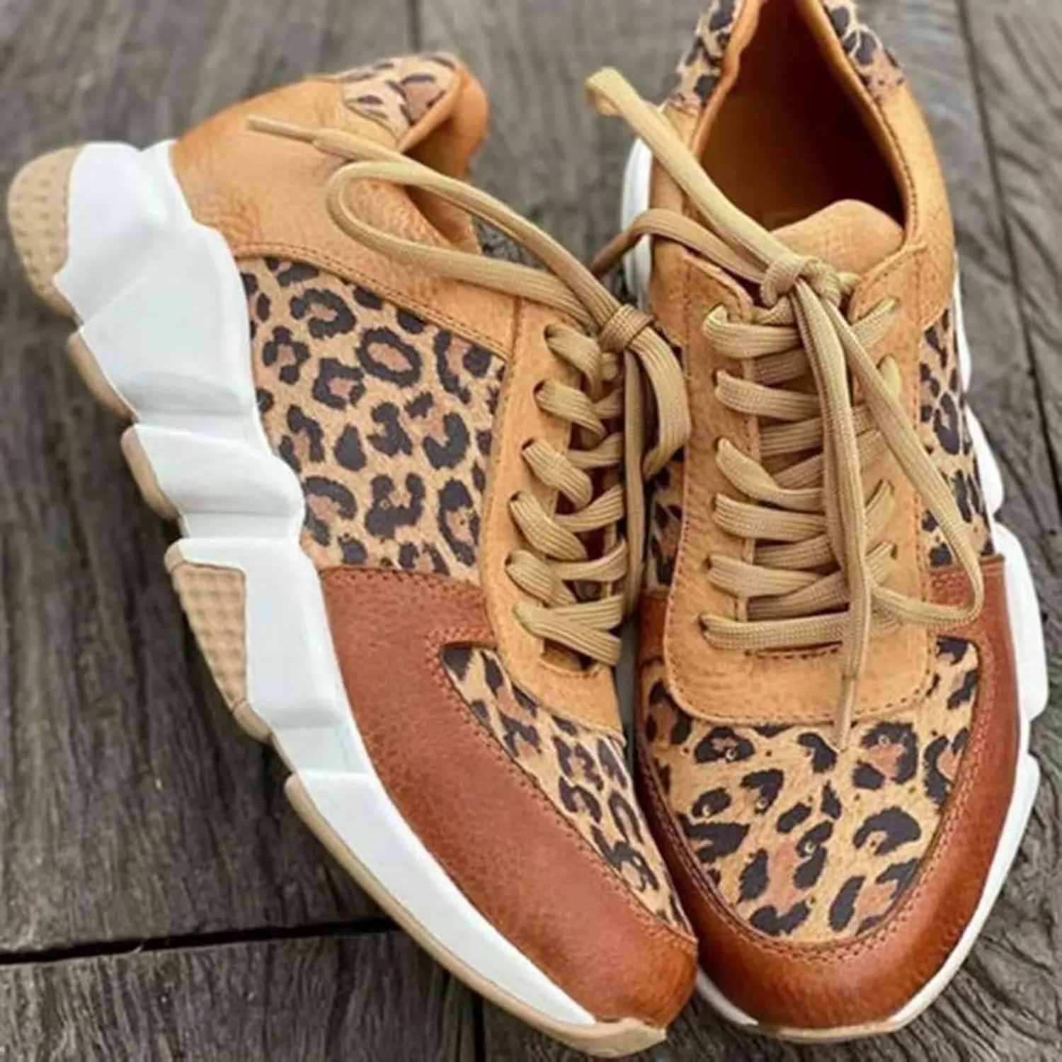 Leopard Print Orthopedic Sneakers,Orthopedic Arch Support Walking Shoes,Orthotic Fashion Sneakers