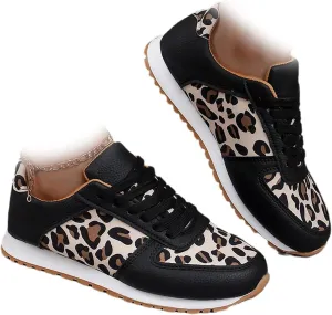 Leopard Print Orthopedic Sneakers,Orthopedic Arch Support Walking Shoes,Orthotic Fashion Sneakers