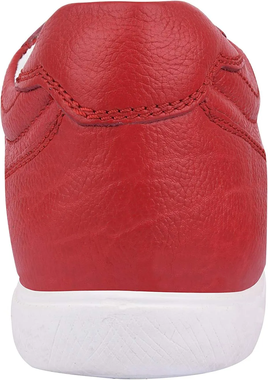 LIBERTYZENO Mens Genuine Leather Adults Cushioned Casual Lace Up Shoes for Prom Graduation