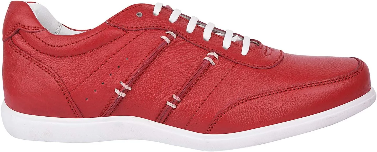 LIBERTYZENO Mens Genuine Leather Adults Cushioned Casual Lace Up Shoes for Prom Graduation