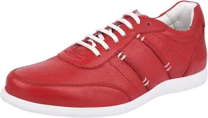 LIBERTYZENO Mens Genuine Leather Adults Cushioned Casual Lace Up Shoes for Prom Graduation