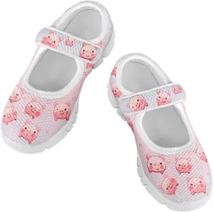 Little Girls Pig Mary Janes Shoes Ballerina Ballet Flats Dress Barefoot Shoe Wedding Party Sandals