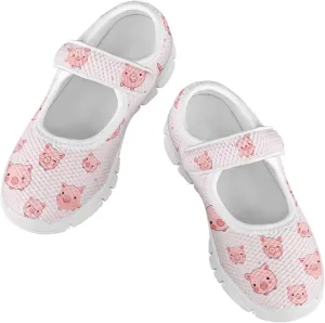 Little Girls Pig Mary Janes Shoes Ballerina Ballet Flats Dress Barefoot Shoe Wedding Party Sandals