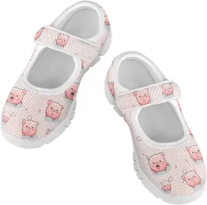 Little Girls Pig Mary Janes Shoes Ballerina Ballet Flats Dress Barefoot Shoe Wedding Party Sandals