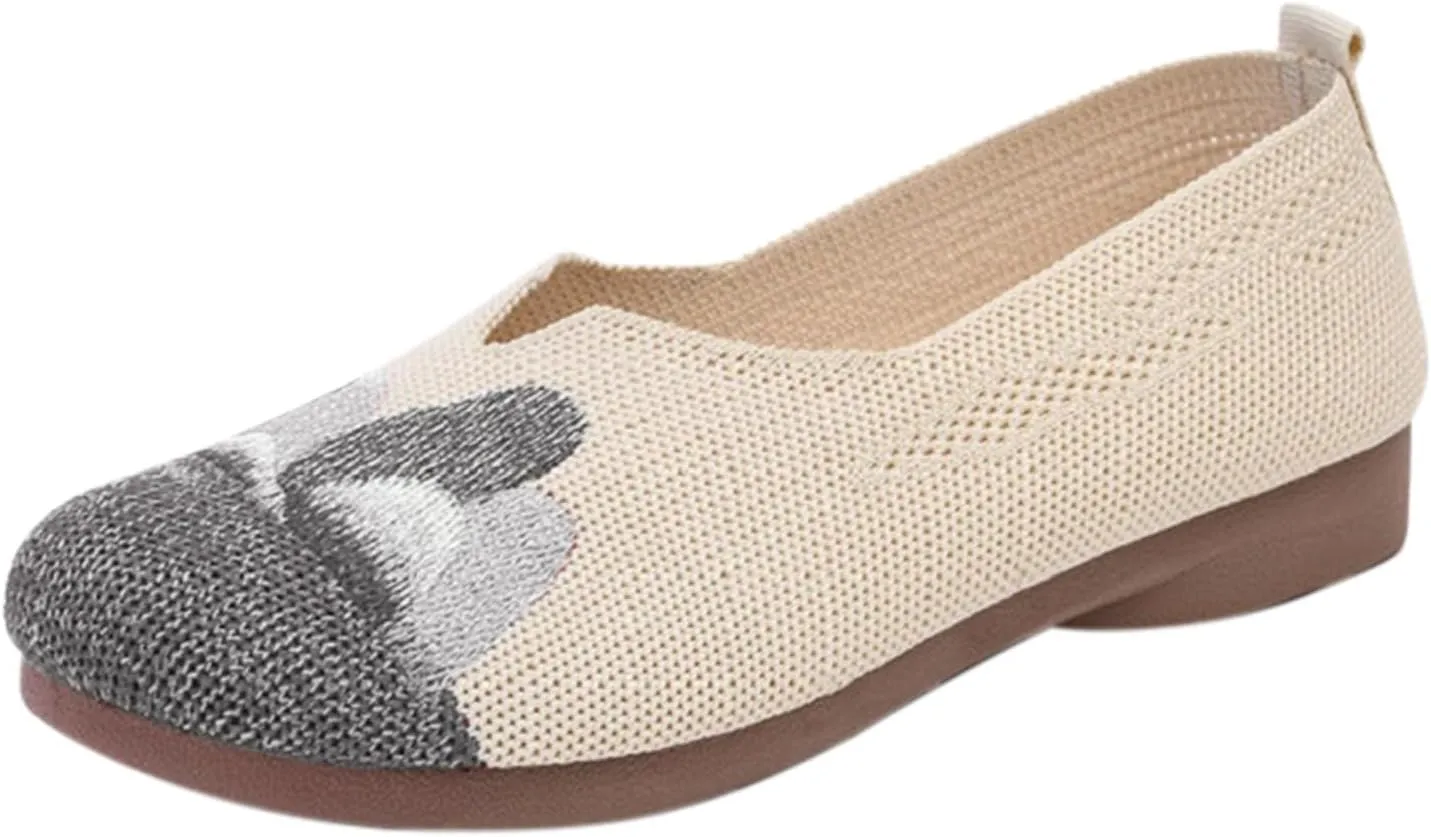 Loafers for Women Comfort Slip On Walking Shoes Knit Dress𝐲 Casual Business Work Flat𝐬 Wide Width Comfortable Sneaker