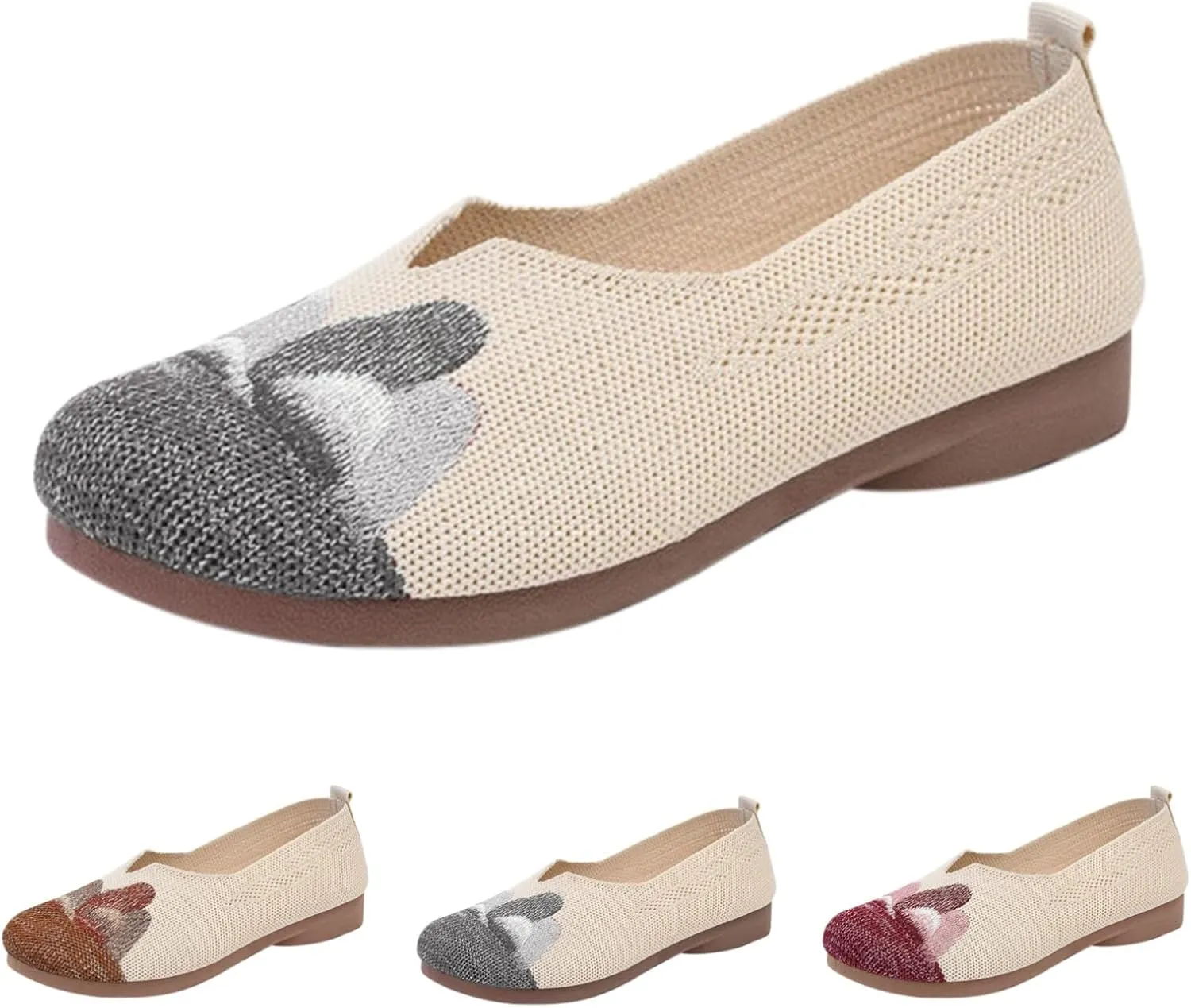 Loafers for Women Comfort Slip On Walking Shoes Knit Dress𝐲 Casual Business Work Flat𝐬 Wide Width Comfortable Sneaker