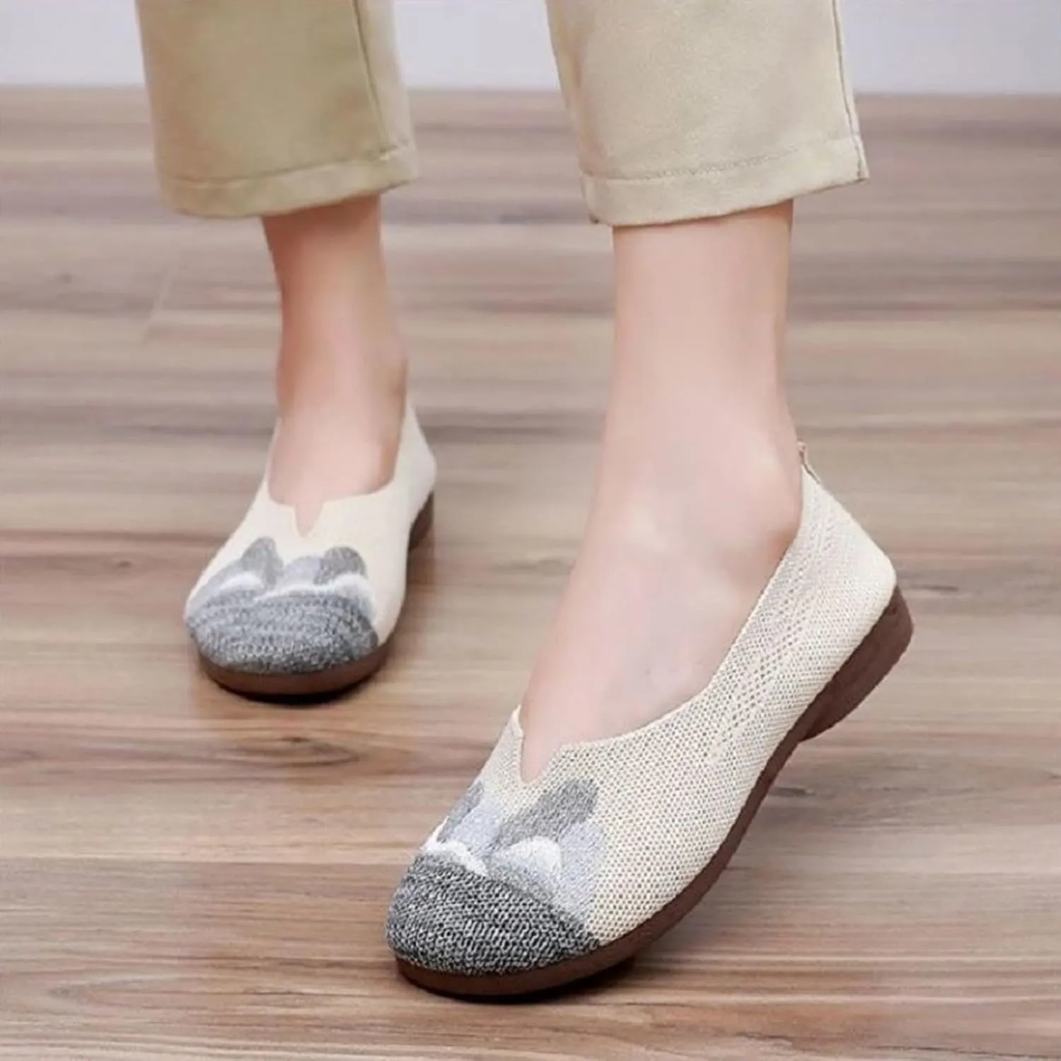 Loafers for Women Comfort Slip On Walking Shoes Knit Dress𝐲 Casual Business Work Flat𝐬 Wide Width Comfortable Sneaker