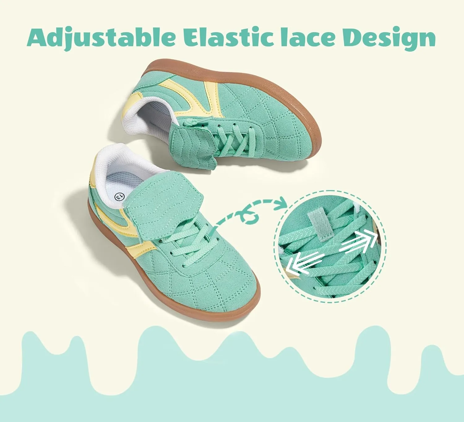 LUCKY STEP Unisex-Child Casual Sneakers Fashion Lightweight Walking Shoes Classic Retro Athletic Sneaker for Little Kids