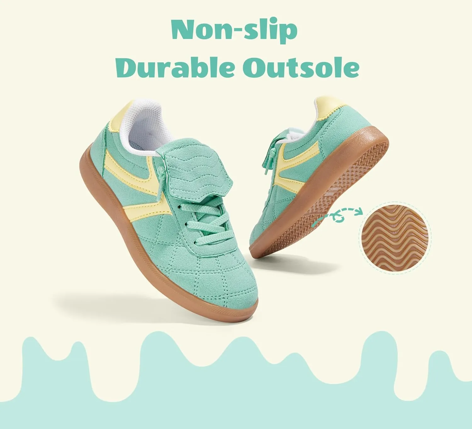 LUCKY STEP Unisex-Child Casual Sneakers Fashion Lightweight Walking Shoes Classic Retro Athletic Sneaker for Little Kids