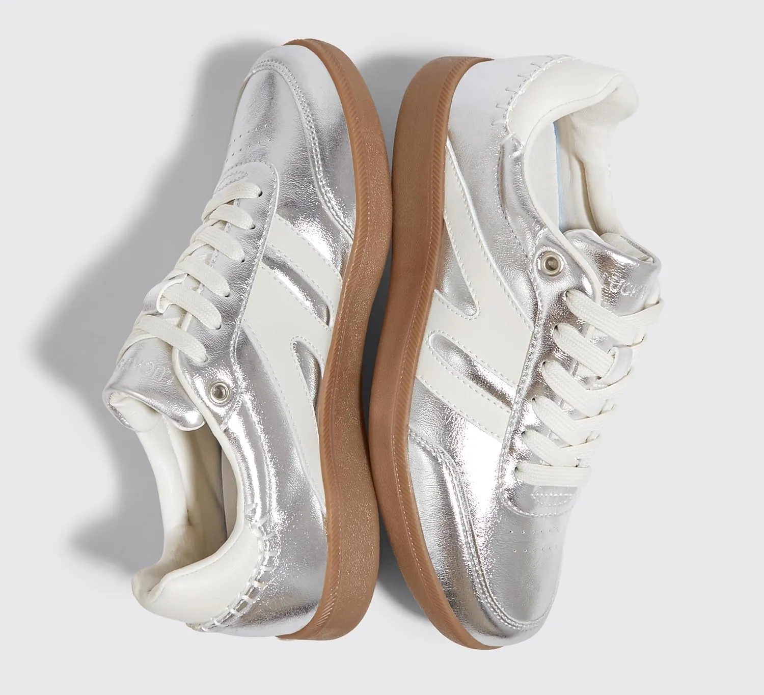LUCKY STEP Women Classic Retro Gum Sole Fashion Sneakers Casual Tennis Skate Shoe Genuine Leather Walking Footwear Anti Slip Trainers