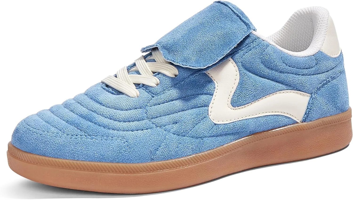 LUCKY STEP Women's Gum Sole Fashion Sneakers Classic Retro Fancy Casual Leisure Tennis Walking Skate Shoes
