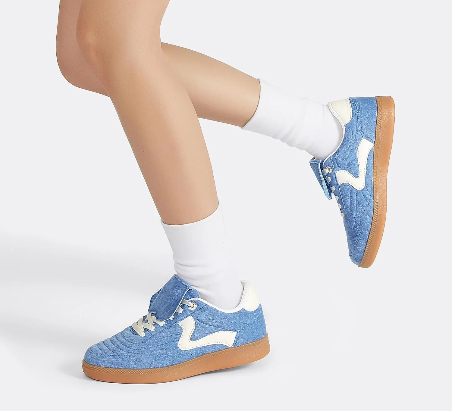 LUCKY STEP Women's Gum Sole Fashion Sneakers Classic Retro Fancy Casual Leisure Tennis Walking Skate Shoes