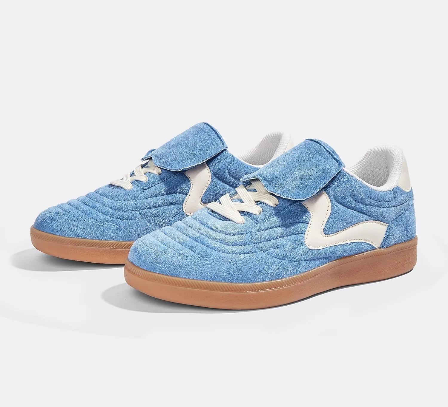 LUCKY STEP Women's Gum Sole Fashion Sneakers Classic Retro Fancy Casual Leisure Tennis Walking Skate Shoes