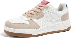 LUCKY STEP Women's Lace Up Fashion Casual Sneakers Low Top Walking Shoes Platform Comfort Non Slip Tennis Shoes