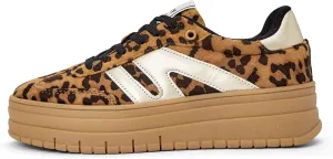 LUCKY STEP Women's Platform Gum Thick Sole Fashion Sneakers Classic Retro Rubber Low Top Casual Tennis Skate Walking Shoes