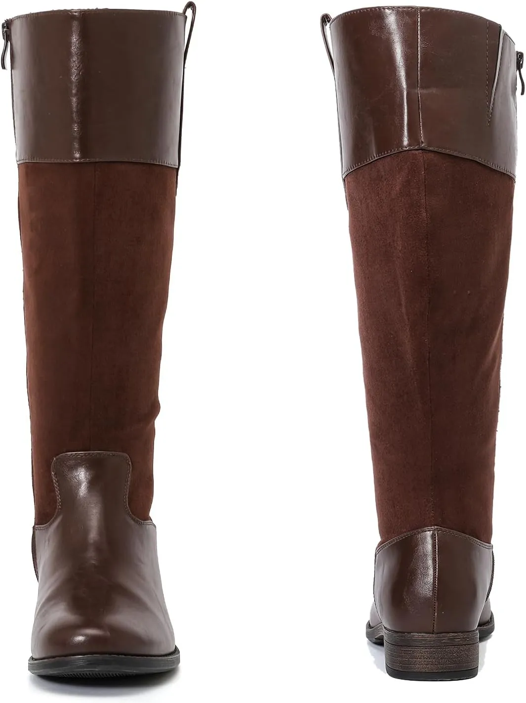 Luoika Women's Extra Wide Calf Knee High Boots, Plus Size Wide Width Knee-High Boots Winter Fall Low Heel Ridding Boots.