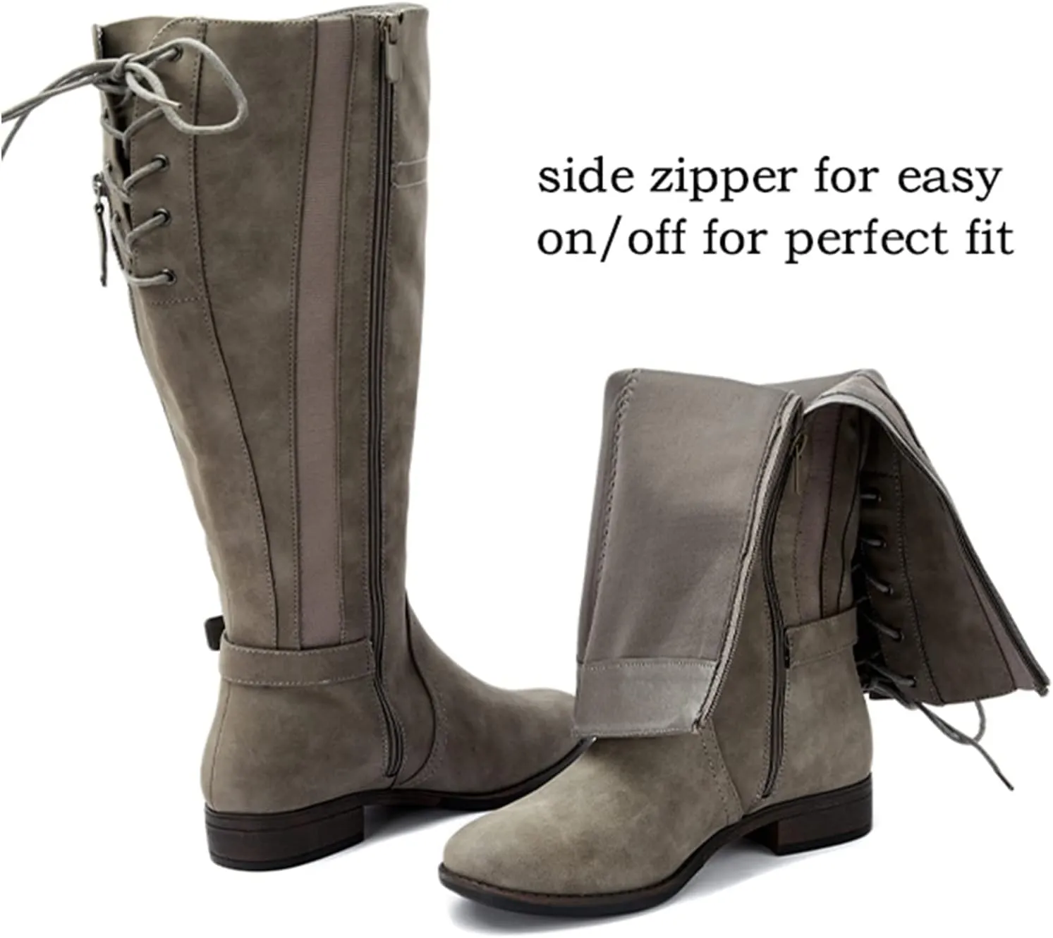 Luoika Women's Extra Wide Calf Knee High Boots, Wide Width Winter Tall Boots.