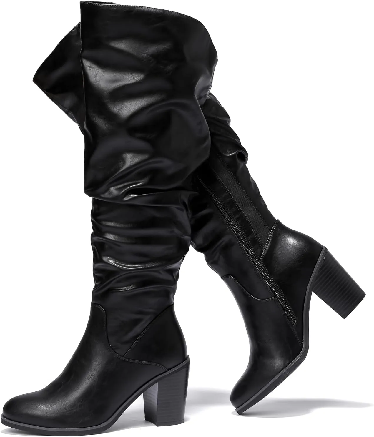 Luoika Women's Extra Wide Calf Knee High Boots, Wide Width Winter Tall Boots.