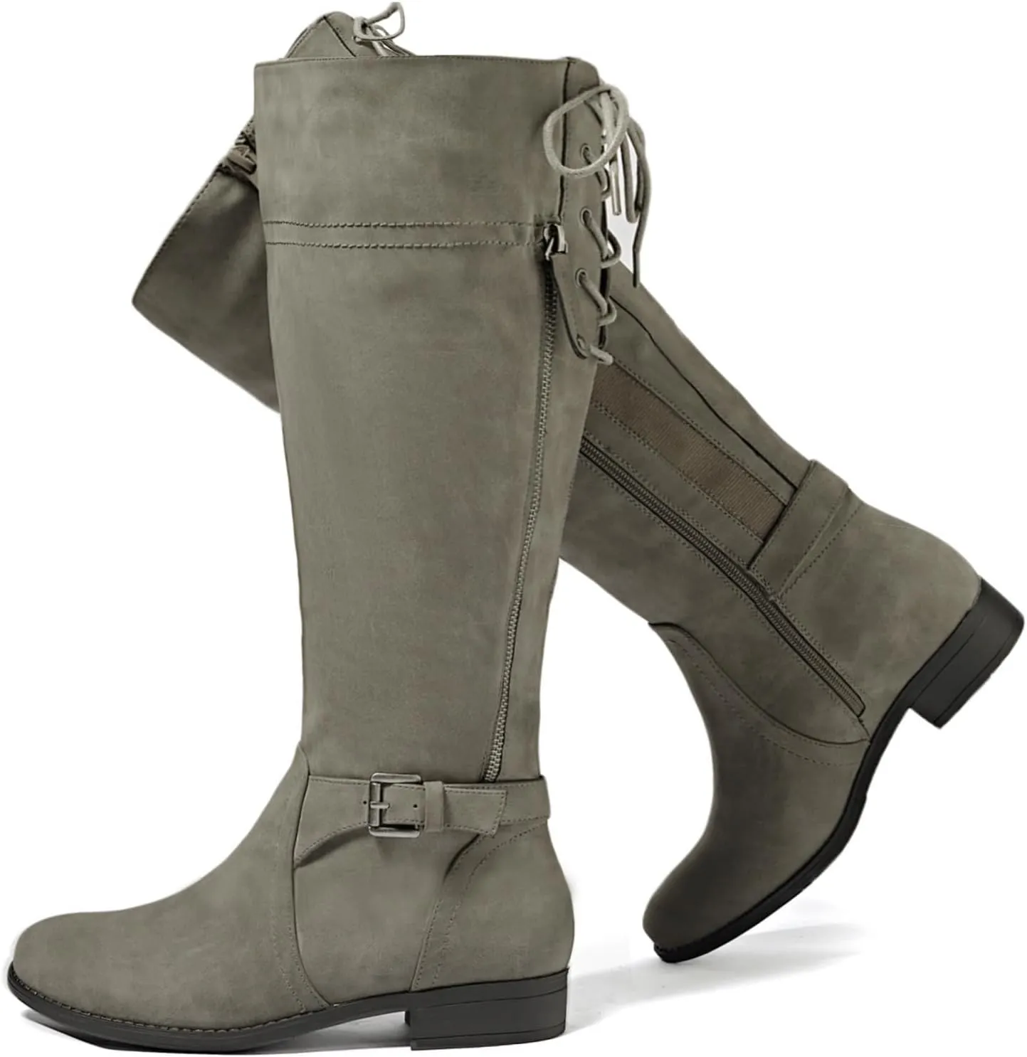 Luoika Women's Extra Wide Calf Knee High Boots, Wide Width Winter Tall Boots.