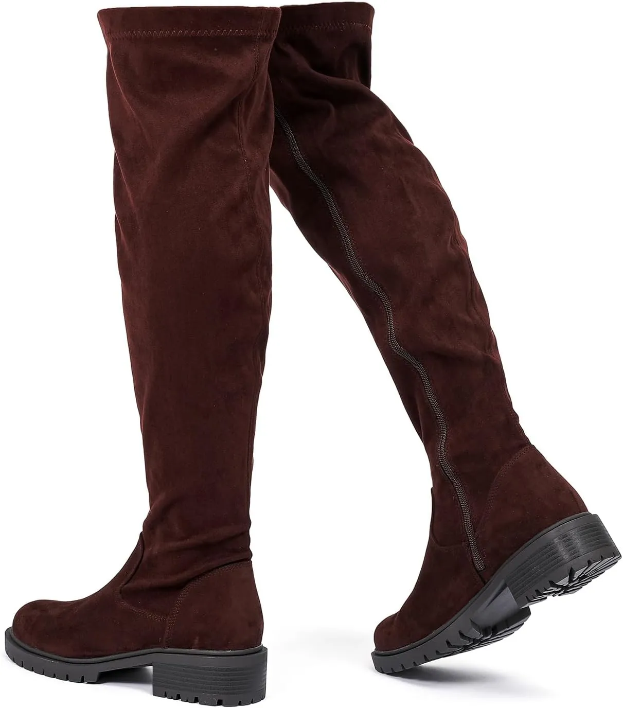 Luoika Women's Wide Calf Over the Knee High Boots, Wide Width Stretchy Fall Winter Boots.