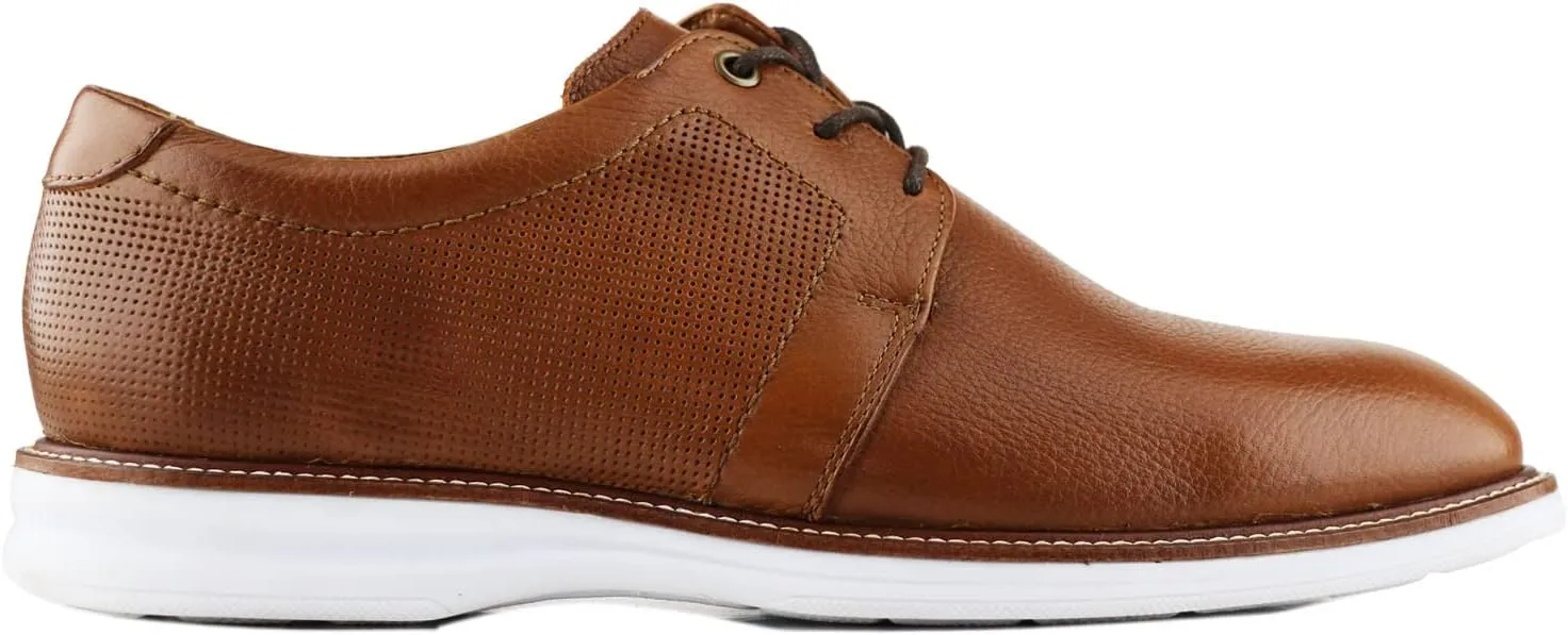 Marc Joseph New York Mens Casual Comfortable Genuine Leather Classic Perforated Modern Formal Oxford Dress Business Derby Lace Up Plain Toe Men Shoes