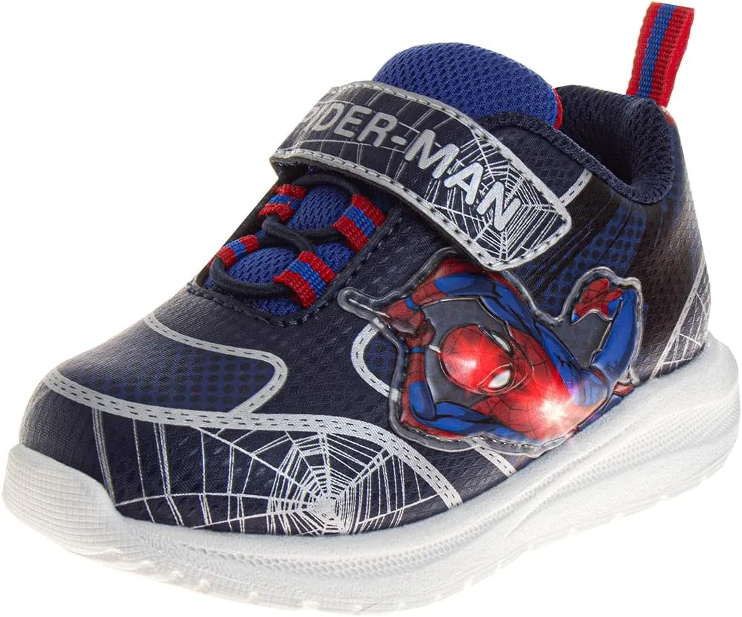 Marvel Comics Character Sneakers Slipon Laceless - The Avengers Spiderman Captain America Hulk Thor Ironman Athletic Shoes (Sizes: 6-10 Toddler / 11-12 Little Kid)