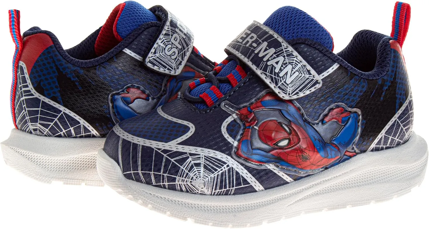 Marvel Comics Character Sneakers Slipon Laceless - The Avengers Spiderman Captain America Hulk Thor Ironman Athletic Shoes (Sizes: 6-10 Toddler / 11-12 Little Kid)