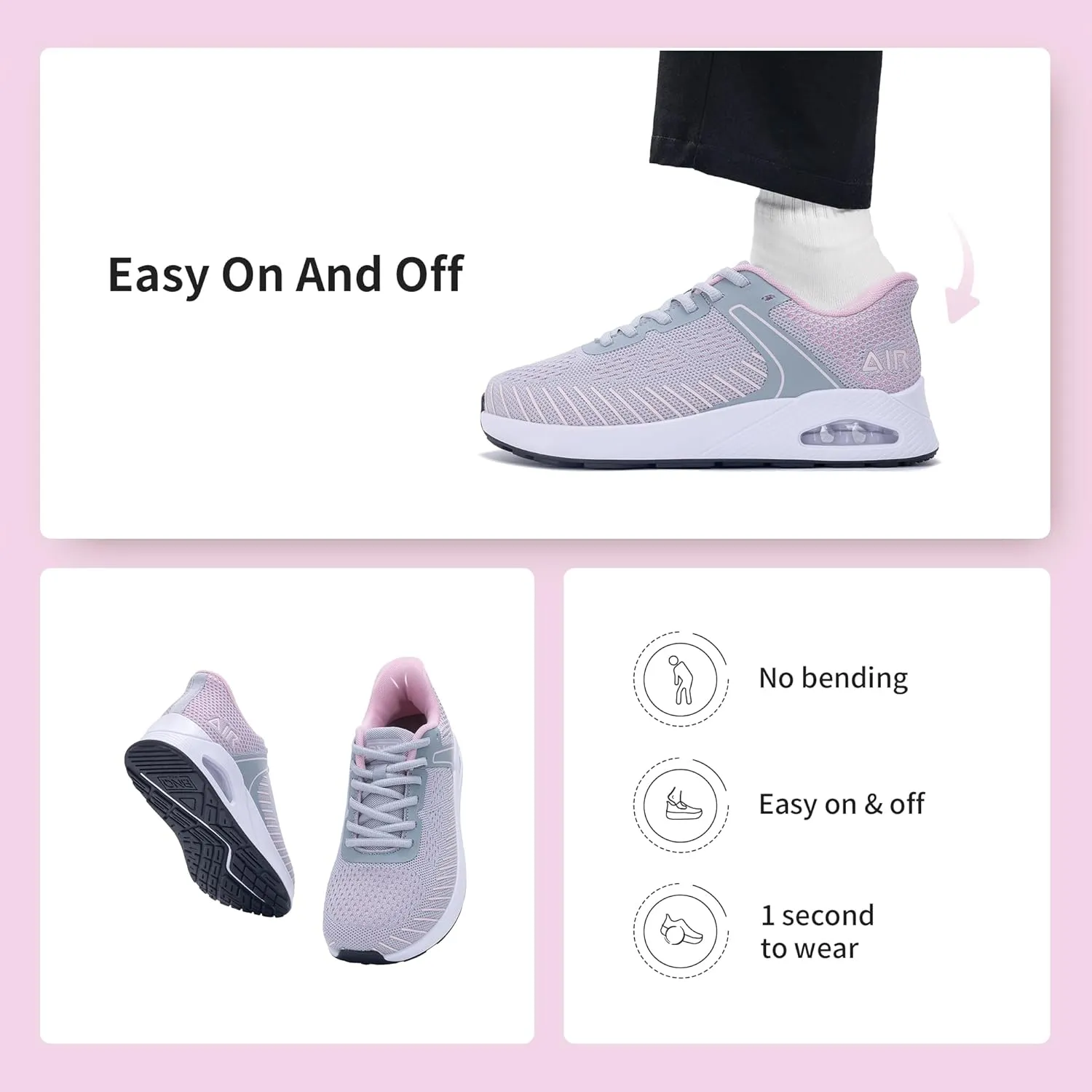MEHOTO Womens Wide Toe Box Shoes Walking Sneakers with Arch Support Slip On Fashion Tennis Shoes for Swelling Bunion Plantar Fasciitis US 6-11