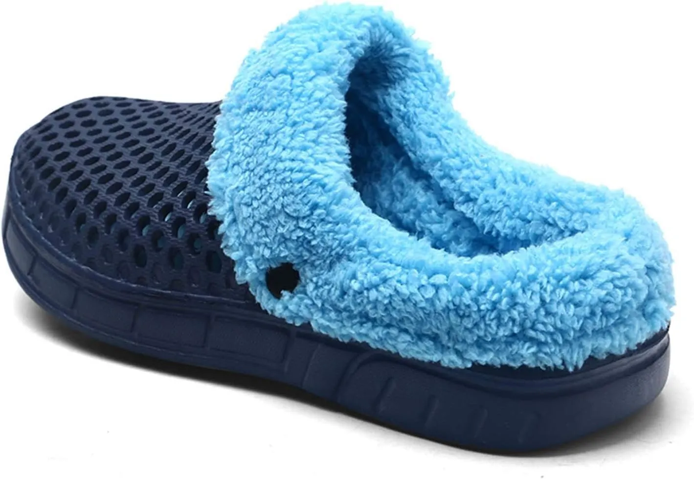 Meidiastra Women's Mens Fur Lined Clogs Waterproof Non Slip Garden Shoes Warm Plush House Slippers Indoor Outdoor Mules