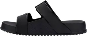 Melissa Cozy Connection Slide - Women's Fashion Sandals with Snakeskin Textural Pattern, Adjustable Buckle - Lightweight EVA Lug Sole - Stylish and Comfortable Slides