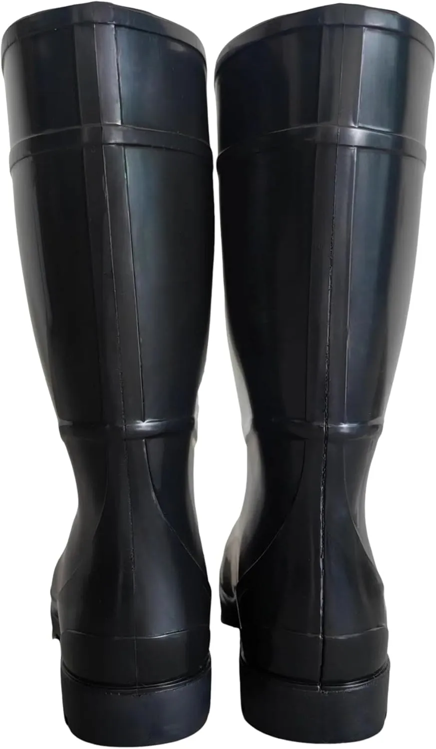 Men's Black Waterproof PVC Mid Calf Rain Boots - Slip On, Comfortable & Durable, Perfect for Outdoor Activities, Gardening, Farming & Fishing