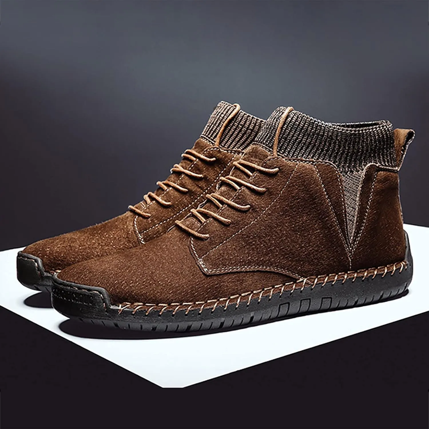 Men's British Large Casual Suede Handmade Foreign Trade Sports Shoes Men's Suede Classic Sneaker