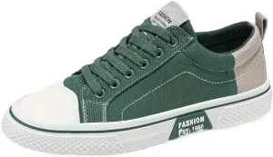 Men's Casual Canvas Sneakers - Classic Street Style Skate Shoes, Low Top, Round Toe, Spring/Autumn