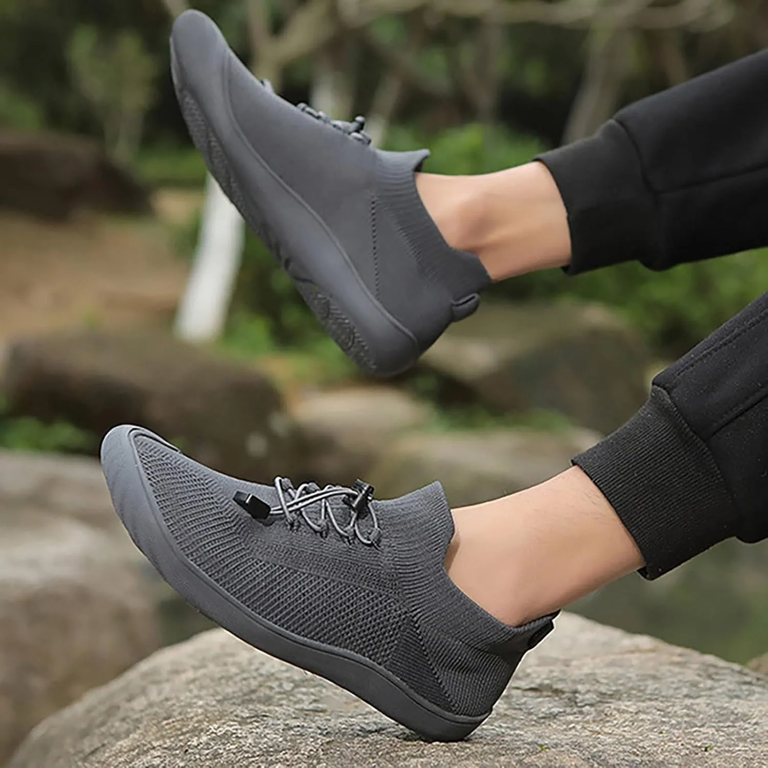 Men's Casual Dress Oxfords Shoes Breathable Knit Womens Tennis Shoes Flat Feet Women's Casual Shoes White Platform Sneakers White Tennis Shoe Loafers Dress Shoe
