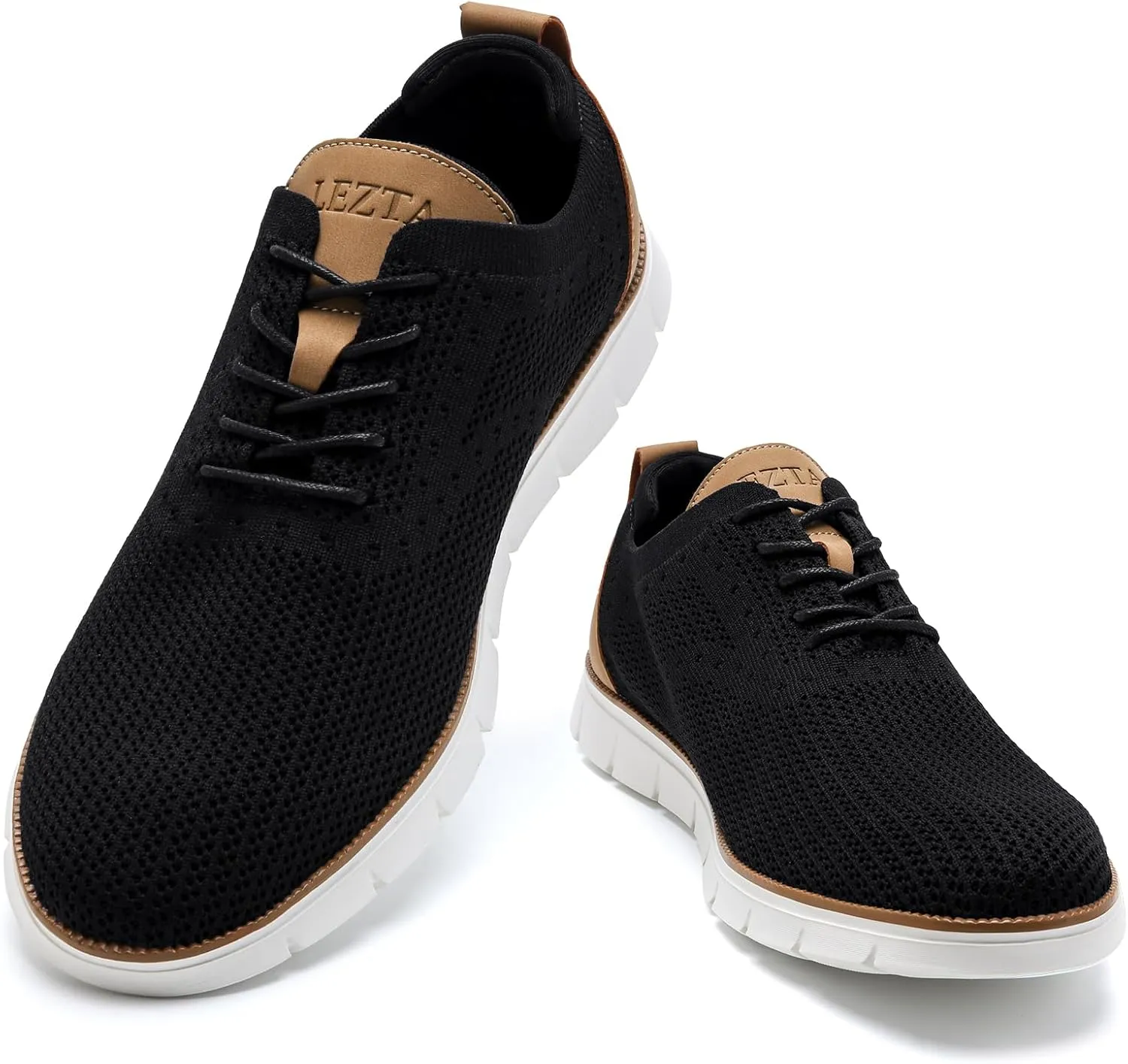 Men's Casual Dress Oxfords Sneakers Business Mesh Breathable Lightweight Walking Shoes Tennis Comfortable