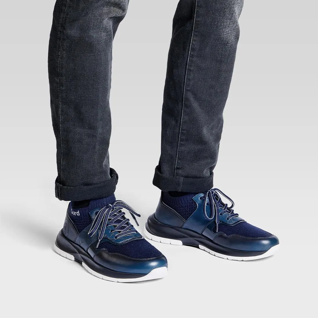 Men's Casual Dress Sneakers Breathable Leather Wool Knit Business Walking Shoes Comfortable Lightweight Lace Up Running Shoes
