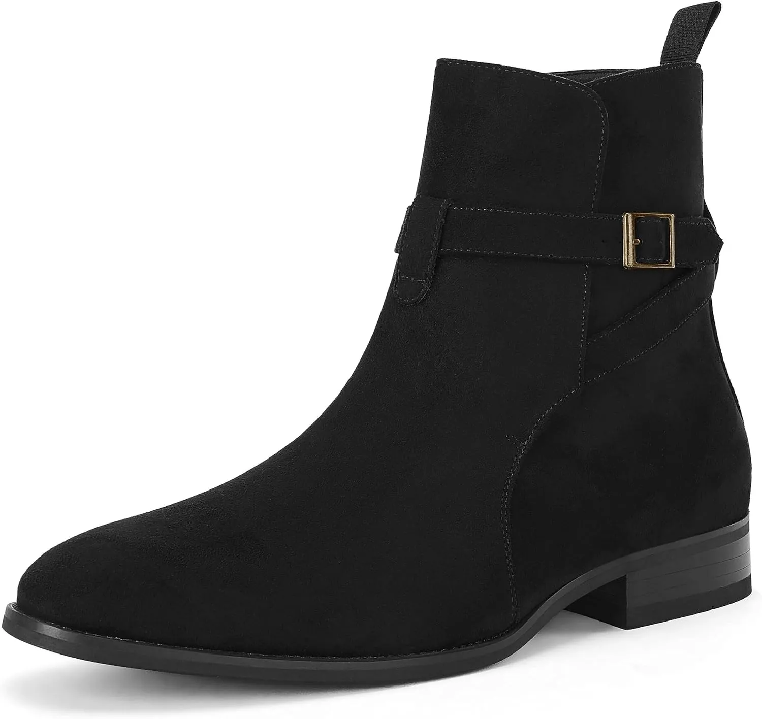 Mens Chelsea Boots Dress Shoes Buckle Strap Chukka Motorcycle Comfortable Walking Ankle Booties