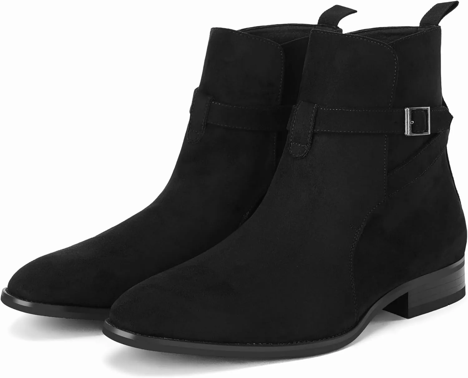 Mens Chelsea Boots Dress Shoes Buckle Strap Chukka Motorcycle Comfortable Walking Ankle Booties