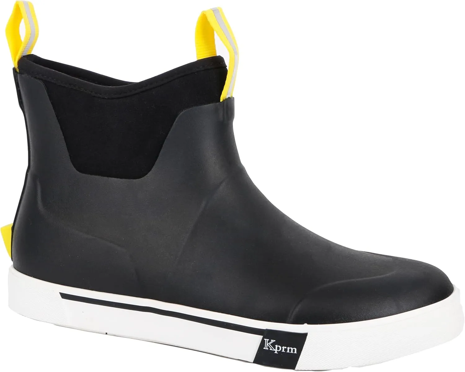 Men's Deck Boots Waterproof Ankle Rubber Rain Boots High-Performance Saltwater Fishing Booties