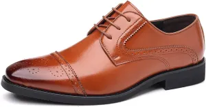 Men's Dress Shoes Lace-up Classic Derby Wingtip Brogues Formal Business Comfort Oxford Shoes