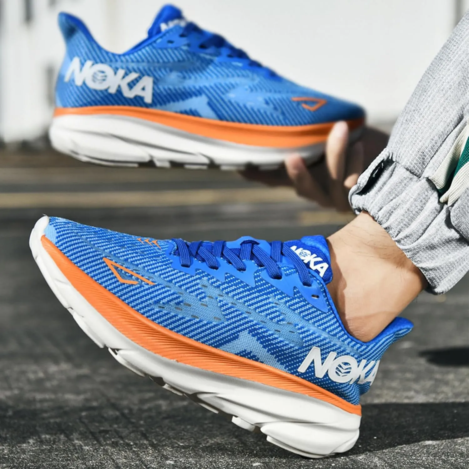 Men's Fashion Sneakers Breathable Mesh Running Shoes Cushioned Athletic Sneakers Non Slip Soft Sole Casual Athletic Walking Shoes