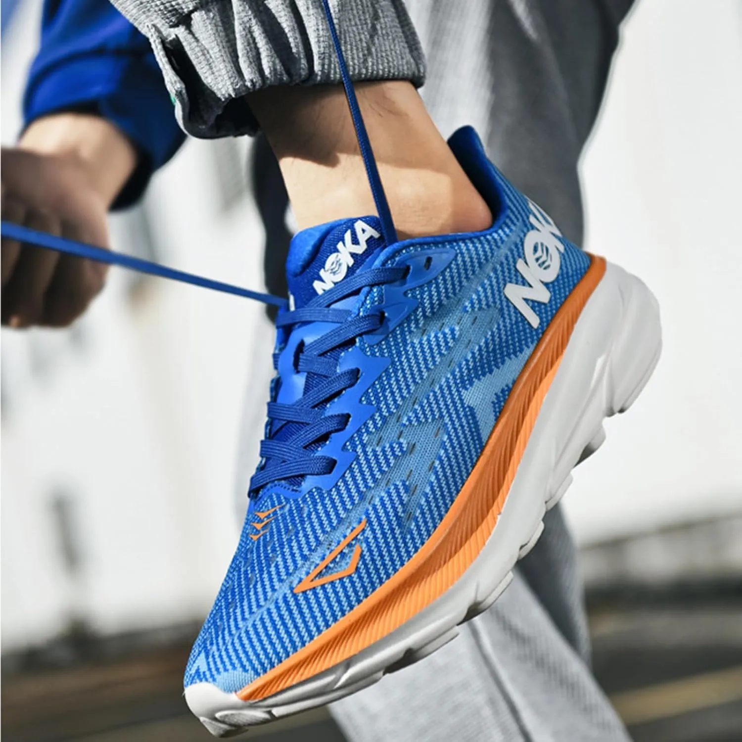 Men's Fashion Sneakers Breathable Mesh Running Shoes Cushioned Athletic Sneakers Non Slip Soft Sole Casual Athletic Walking Shoes