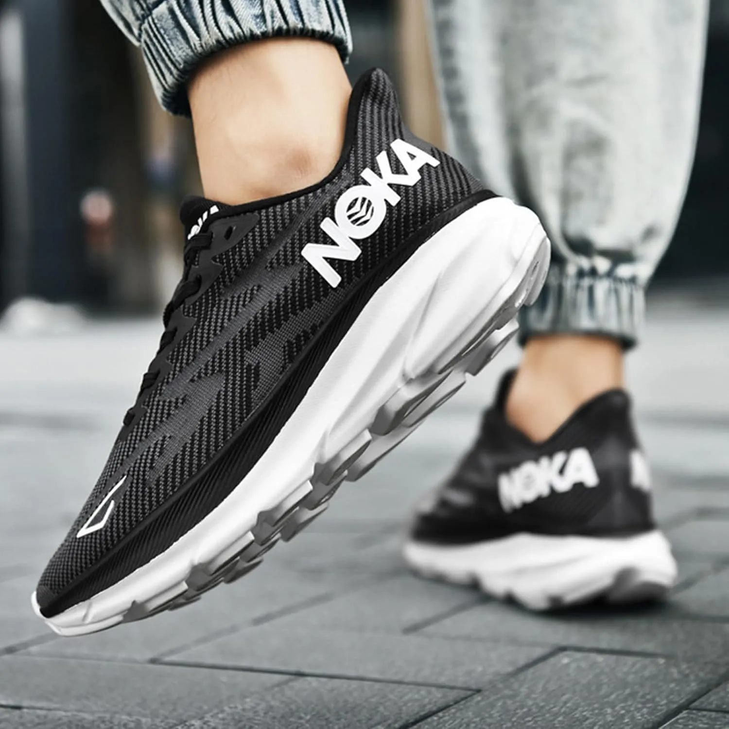 Men's Fashion Sneakers Breathable Mesh Running Shoes Cushioned Athletic Sneakers Non Slip Soft Sole Casual Athletic Walking Shoes